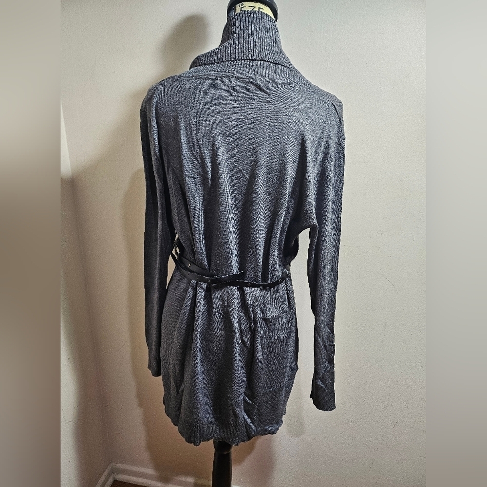 NEW Faded Glory Gray Knit Sweater Dress Cowl Neck XL - Picture 3 of 6